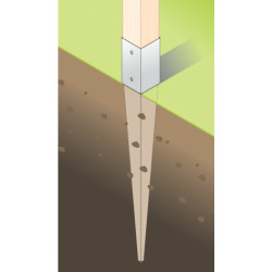 Zemný vrut, nabíjacia pätka, 71 x 150 mm, žiarový pozink Zemný vrut, nabíjacia pätka, 71 x 150 mm, žiarový pozink